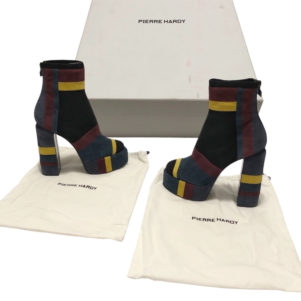 NIB Pierre Hardy Scarlett Leather Platform Heel Boots
